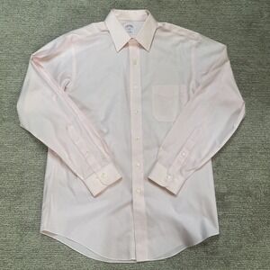 Brooks Brothers 346 Pink Button Down Oxford Shirt Size 15.5 4/5 Non Iron